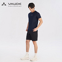 巍德（VAUDE）速干T恤男户外抗菌吸湿排汗透气运动夏季休闲短袖 XL VAUDE黑色-VG2117501