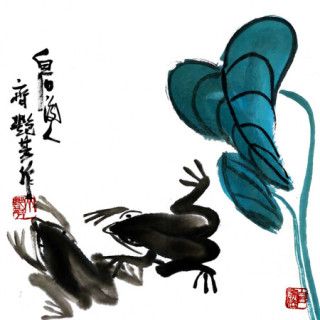 现代新中式古典国画水墨画齐白石嫡系后人齐艳芳 大写意系列 原作装饰玄关卧室客厅走廊办公室沙发墙蛙3 报价价格评测怎么样 什么值得买