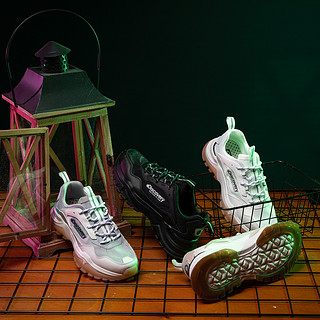 Discovery老爹鞋女2022春夏季新款轻便运动鞋跑鞋休闲鞋男果冻鞋 女-香水紫/本白-DFSK82005 39