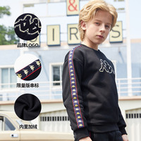 卡帕新年红亲子加绒卫衣2022春新款套头儿童保暖上衣