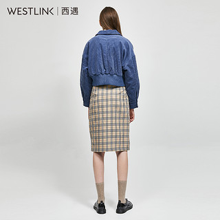 清仓特卖Westlink/西遇女装帅气休闲灯芯绒长袖少女短款外套女