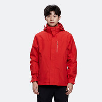 GORE-TEX男式三合一冲锋衣秋冬新款 加厚保暖防水外套防风 2XL 焰红色
