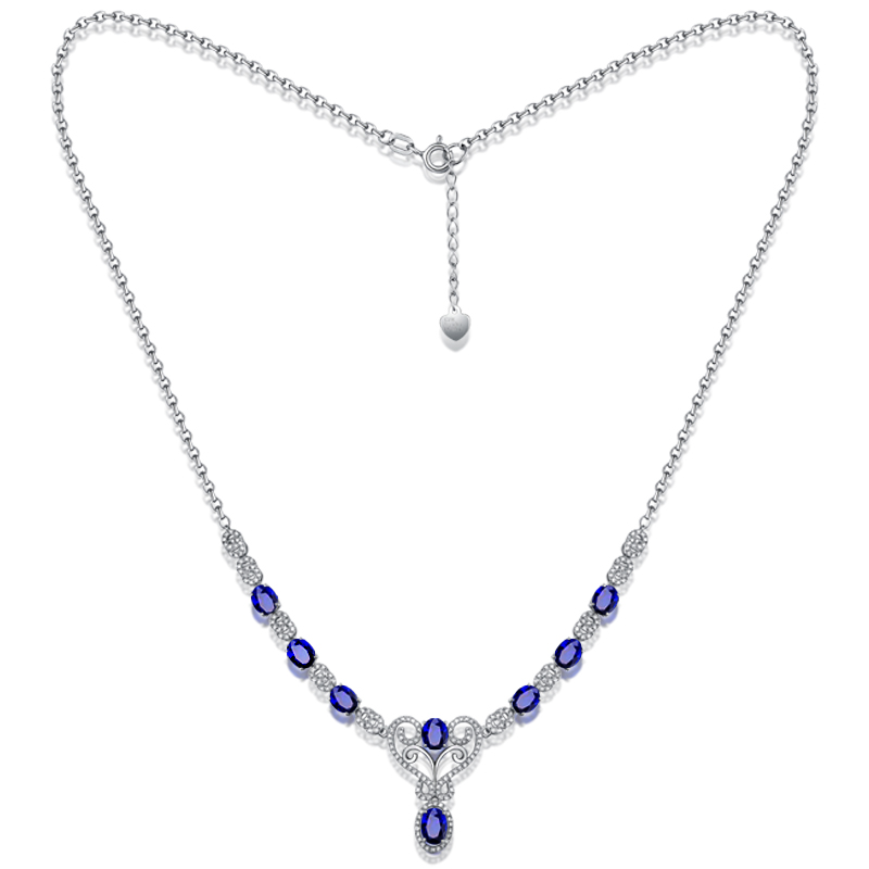 yngel 蜜安琪 MBL2295 时尚18K白金宝石钻石项链 3.5克拉 5.5g