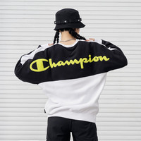 Champion 潮牌刺绣草写LOGO摇粒绒套头圆领卫衣官方正品