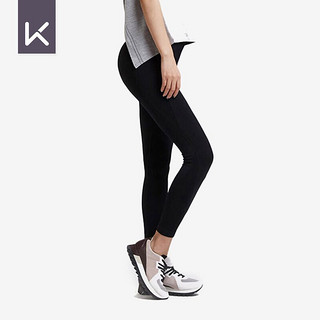 Keep 女子纯色瑜伽裤运动健身跑步修身翘臀美腿紧身裤10416 高腰版 黑色 L