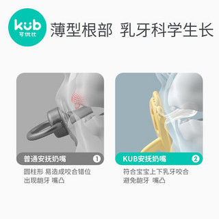 KUB 可优比 婴儿安抚奶嘴全硅胶超柔软安睡型0-6-18个月新生儿通用