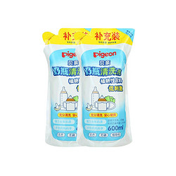 Pigeon 贝亲 宝宝奶瓶清洗剂补充装 600ml*2袋