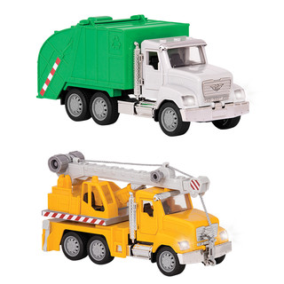 DRIVEN BY BATTAT 美国Driven儿童1:54挖掘机玩具车挖土机消防车玩具仿真工程车男孩新年礼物 迷你回收车 迷你自卸车