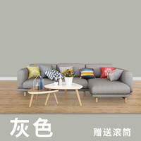 乳胶漆 内墙水性油漆涂料墙面漆补墙漆翻新家用净味环保儿童彩色漆防水漆小桶 白色（送滚筒） 1.1kg约10㎡ 灰色（送滚筒） 1.1kg约10㎡