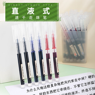最炫(ZUIXUA)文具0.5mm红色速干 直液式笔 签字笔水笔 12支/袋ZY3353