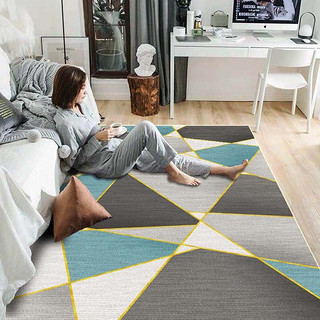 念兮 地毯 北欧轻奢地毯客厅书房卧室办公室地毯线条简约可定制 XT-01 1.4*2米 XT-02 0.8*1.6米