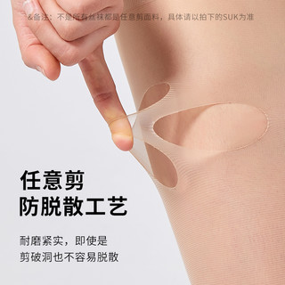 丝袜女薄款 防勾丝春夏季超薄连体袜大码肉色光腿神器黑丝袜性感 耐穿 耐拉扯 （建议80斤-140斤） 15D防脱丝网纹/性感修身美腿/连裤袜2158