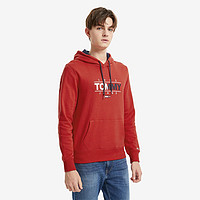 TOMMY HILFIGER Tommy秋冬男女同款休闲拼色字母印花连帽套头卫衣11825