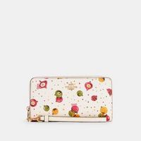 COACH 蔻驰 Outlet Long Zip Around Wallet With Ornament Print