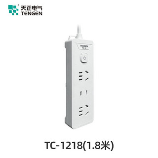 Tianzheng 天正 电气TENGEN 插座魔方无线充电 12孔1.8米