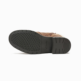 Clarks 其乐 Orinoco Dusk 女士高帮工装靴 261464194 棕褐色 35.5