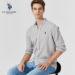 U.S. POLO ASSN. 美国马球协会 5191107004 男士棉麻衬衫