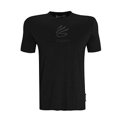 UNDER ARMOUR 安德玛 Curry Logo系列 男子运动T恤 1357001-001 黑色 L