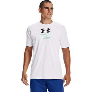 安德玛 官方UA Engineered Symbol男子训练运动短袖T恤1366443 白色100 XL