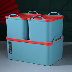 bicoy 百草园 手提收纳箱套装 3件套 蓝箱红盖
