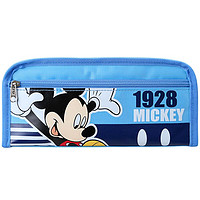 亲子会员：Disney 迪士尼 米奇系列 DM5617 双层大容量文具袋 蓝色 单个装