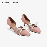 CHARLES & KEITH CHARLES&KEITH;单鞋CK1-60280166系带设计女士浅口中跟奥赛鞋