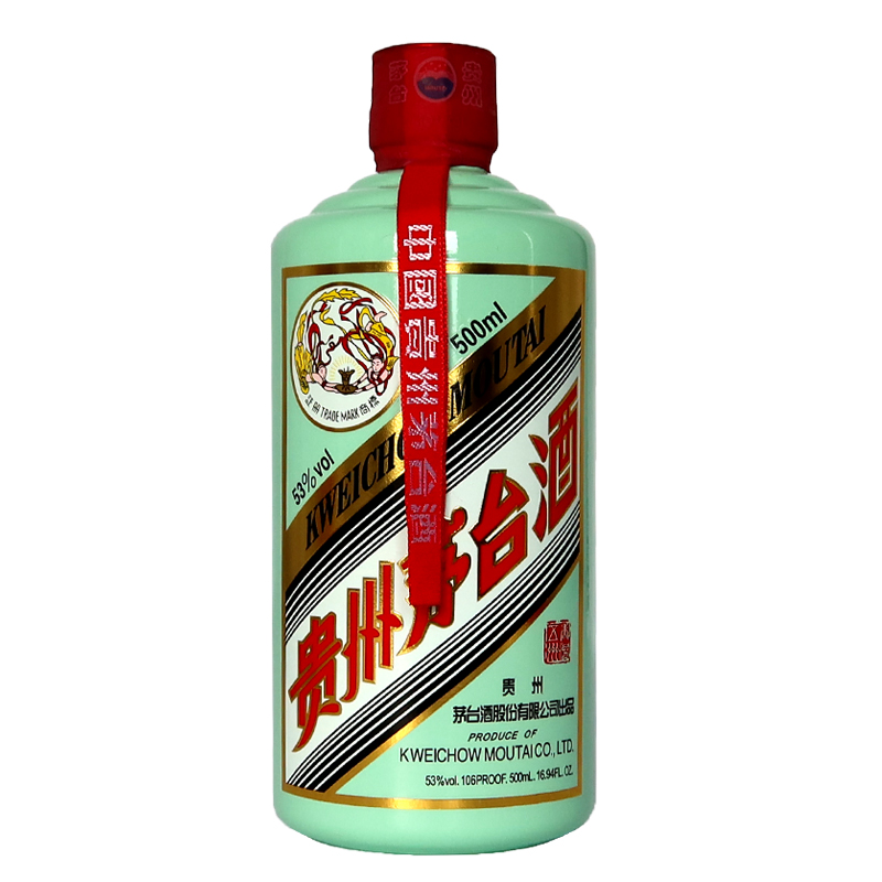 MOUTAI 茅台香溢五洲53%vol 酱香型白酒500ml 单瓶装【报价价格评测怎么