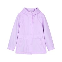 HAZZYS 哈吉斯 品牌哈吉斯童装女童风衣春秋新品中大童风衣纯色连帽风衣加绒外套 藏蓝 160cm 130cm 浅丁香