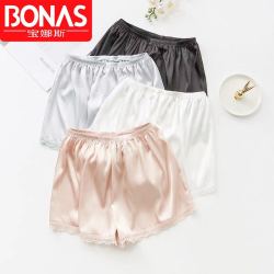 BONAS 宝娜斯 薄款 安全内裤女宽松网纱打底裤 蕾丝边可外穿防走光保险短裤