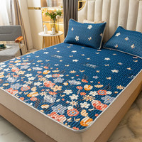 流川枫 凉感加厚冰丝乳胶凉席三件套 150*200cm