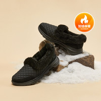 SKECHERS 斯凯奇 一脚蹬休闲鞋舒适保暖毛毛鞋加绒女鞋 尺码偏大 37.5 全黑色