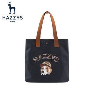 HAZZYS 哈吉斯 童装哈吉斯新款时尚品牌帆布包手提挎包妈妈包 本白