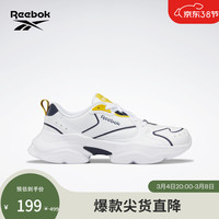 Reebok锐步官方新款男鞋女鞋GW6331撞色舒适运动休闲鞋 GW6331-粉白/藏青/黄 中国码:40.5(26cm),US:8 GW6331-粉白/藏青/黄 中国码:42(27cm),US:9