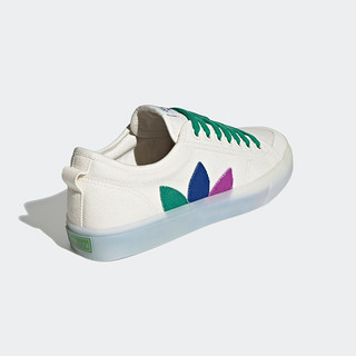 adidas ORIGINALS Nizza 中性运动帆布鞋 FX3795 白/绿/蓝/紫 37