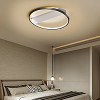 LYM 亮昀美 创意北欧长方形客厅灯黑白简约现代LED卧室灯家用大气吸顶灯灯具