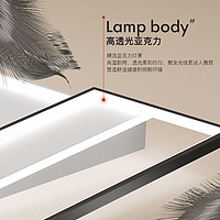 LYM 亮昀美 创意北欧长方形客厅灯黑白简约现代LED卧室灯家用大气吸顶灯灯具