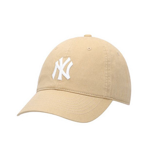 MLB 美职棒NY男女情侣大标棒球帽户外联盟棒球帽3ACP6601N-50BGS 米黄色 F