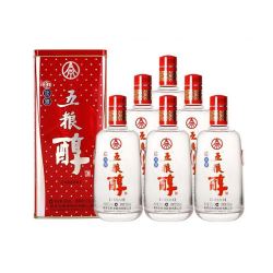 wuliangchun五粮醇红淡雅透明瓶50度500ml6瓶整箱