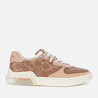 COACH 蔻驰 Women's CitySole Signature Print Court Trainers - Tan/Beachwood