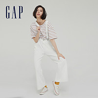 Gap 盖璞 女装薄款背带阔腿裤861811春季新款休闲牛仔裤