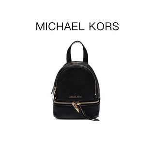 MICHAEL KORS MK双肩包 迈克·科尔斯 MICHAEL KORS RHEA ZIP系列 黑色手提双肩包背包 30T6GEZB1L BLACK