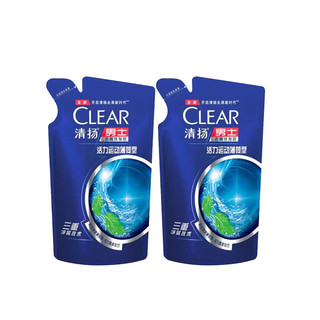CLEAR 清扬 男士士洗发乳袋包补充装200g*2袋（香型随机）