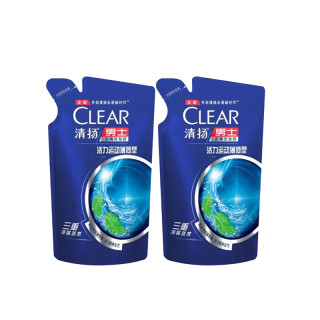 CLEAR 清扬 男士士洗发乳袋包补充装200g*2袋（香型随机）