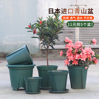 简约大号绿植花盆加厚二代青山控根盆铁线莲月季绣球定植树脂盆 24cm进口青山盆带托盘-3个 中等 树脂