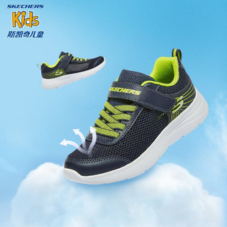 Skechers斯凯奇童鞋2022年春季新款儿童运动鞋透气男女童跑步鞋中大童网鞋休闲鞋312012L 粉红色/多彩色/女童/PKMT 30 海军蓝色/柠檬色/男童/NVLM 28.5