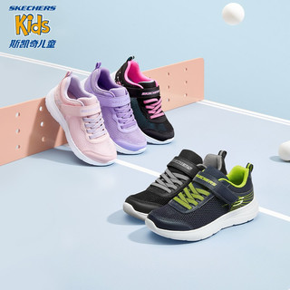 Skechers斯凯奇童鞋2022年春季新款儿童运动鞋透气男女童跑步鞋中大童网鞋休闲鞋312012L 粉红色/多彩色/女童/PKMT 30 海军蓝色/柠檬色/男童/NVLM 28.5