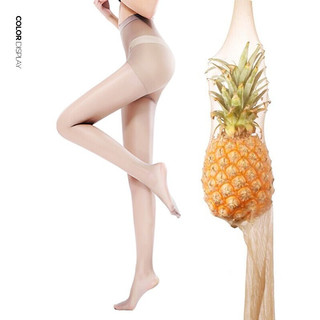 宝娜斯丝袜女春夏连裤袜防勾丝薄款隐形菠萝打底袜夏 肤色3双