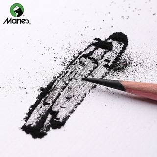 马利(Marie's)素描绘画铅笔炭笔套装 45件金属画架画板套装 2H-14B学生绘图素描绘画画美院写生铅笔考试套装 39件套+8K素描纸+铁画架+4K画板