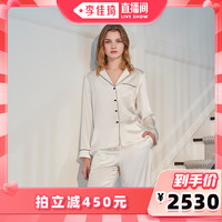 MANITO首发 Treasure点点织带真丝睡衣套装春夏