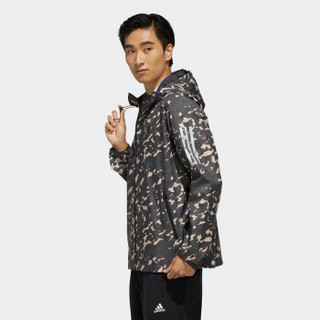 阿迪达斯官网 adidas AI WB CAMO男装运动型格连帽拉链夹克外套EH3801 如图 L